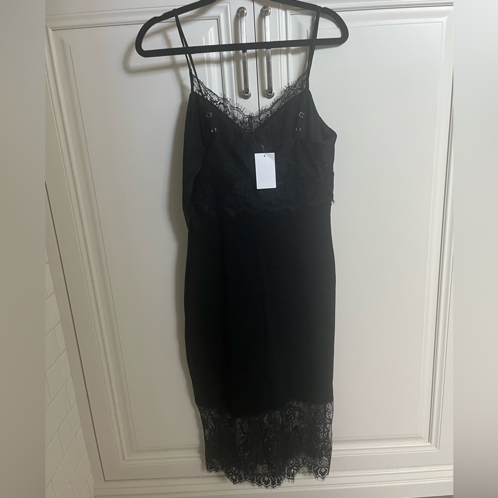 Black midi dress